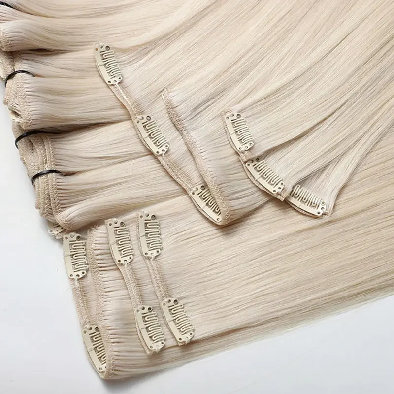 Clipe em extensões de cabelo humano