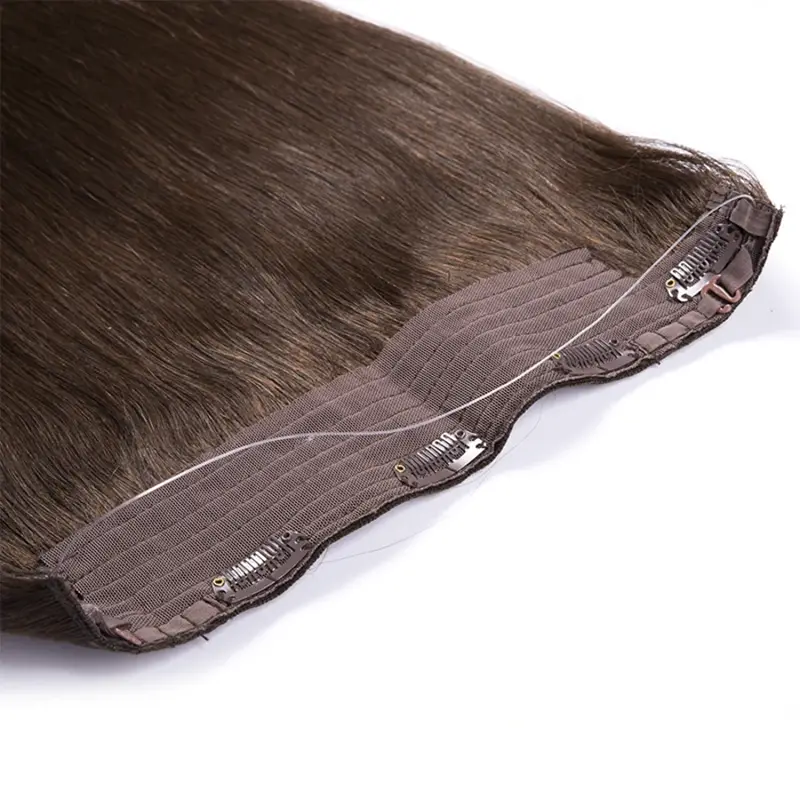 Extensões de cabelo halo cabelo humano