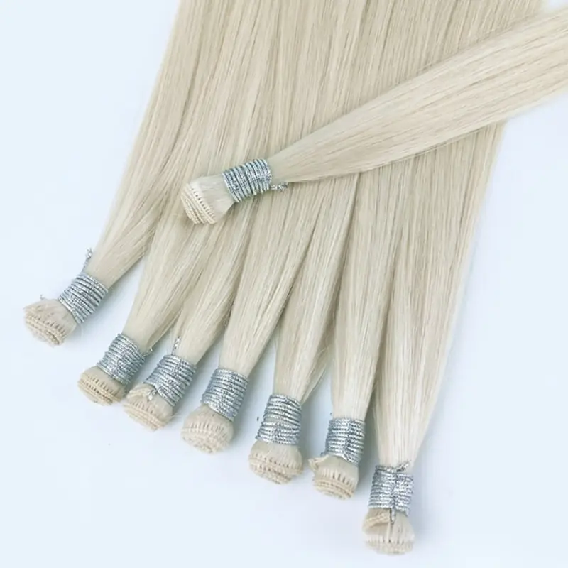 Extensões de trama amarradas à mão