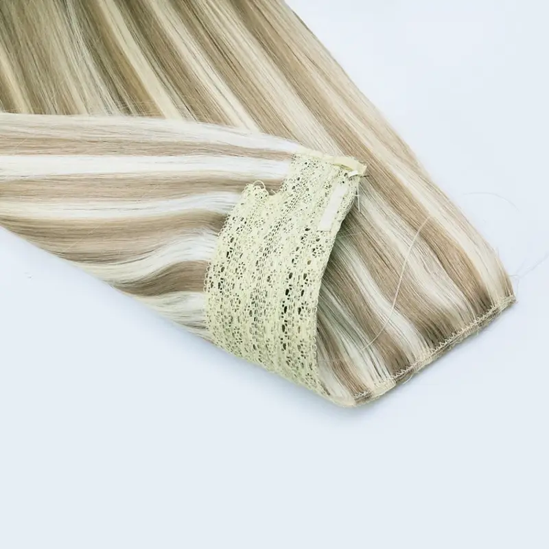 Extensões de halo de cabelo humano