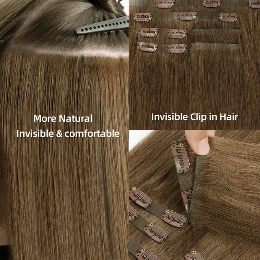 Clipe invisível em extensões de cabelo