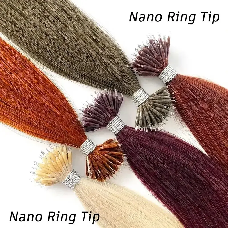 Extensões de cabelo com ponta nano